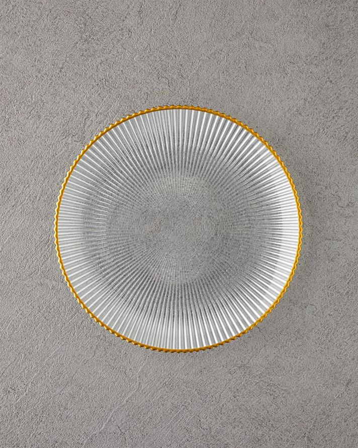 Graceful Shapes Sticlă Farfurie De Tort 21 cm Gold