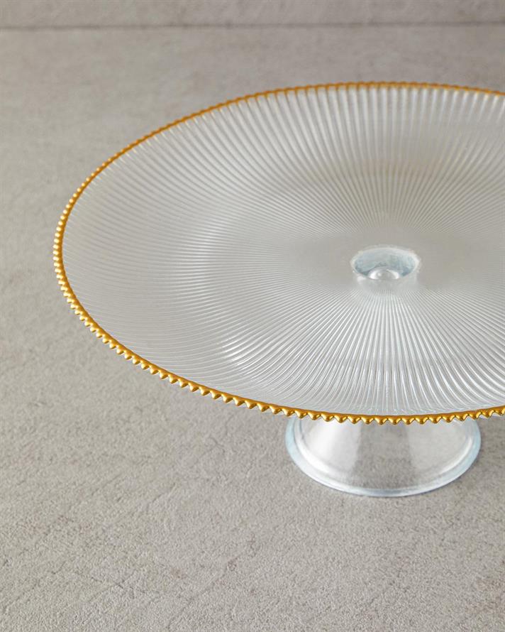 Graceful Shapes Sticlă Stand Pentru Chec 28 cm Gold