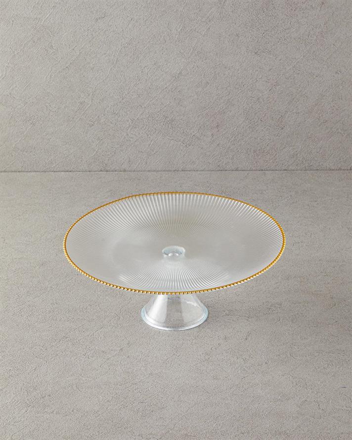 Graceful Shapes Sticlă Stand Pentru Chec 28 cm Gold