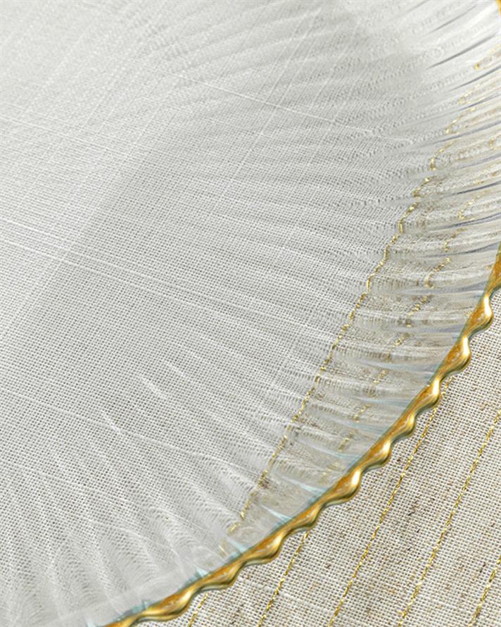 Graceful Glass Cake Plate 21 cm Gold