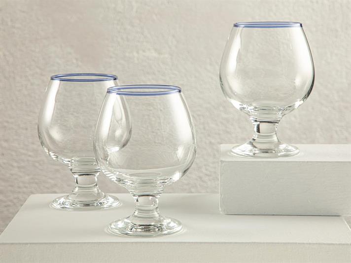 Grand Glass 3 pieces mini Water Glass 390 ml Blue