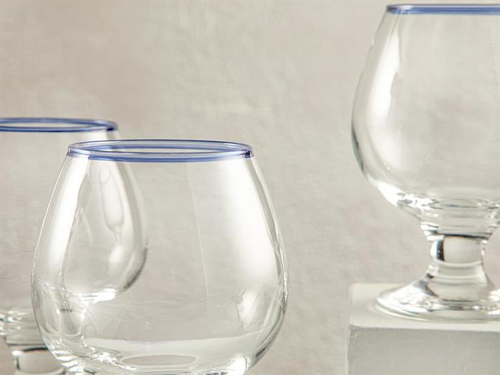 Grand Glass 3 pieces mini Water Glass 390 ml Blue