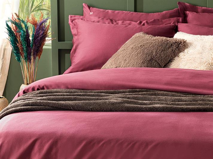 Grandeur Bambus Satinat Double Set Lenjerie De Pat 200x220 cm mov