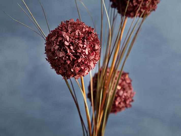 Grass Bush Floare Artificială , 63 Cm, Cafea - Roz Pudră