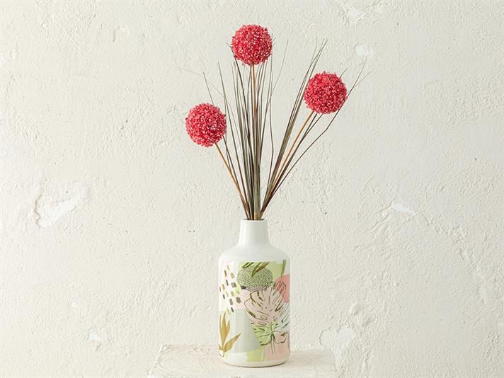 Grass Bush Artificial Flower - One Pc 63 cm DarkPink