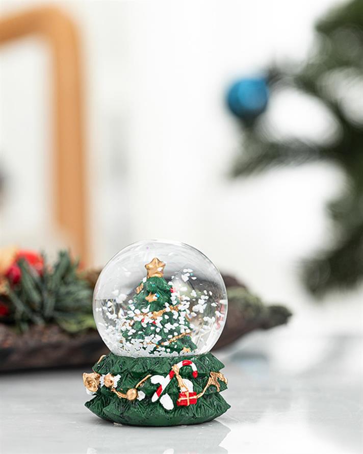 Green Christmas Tree Snow Globe 4,5x4,5x6 cm Green