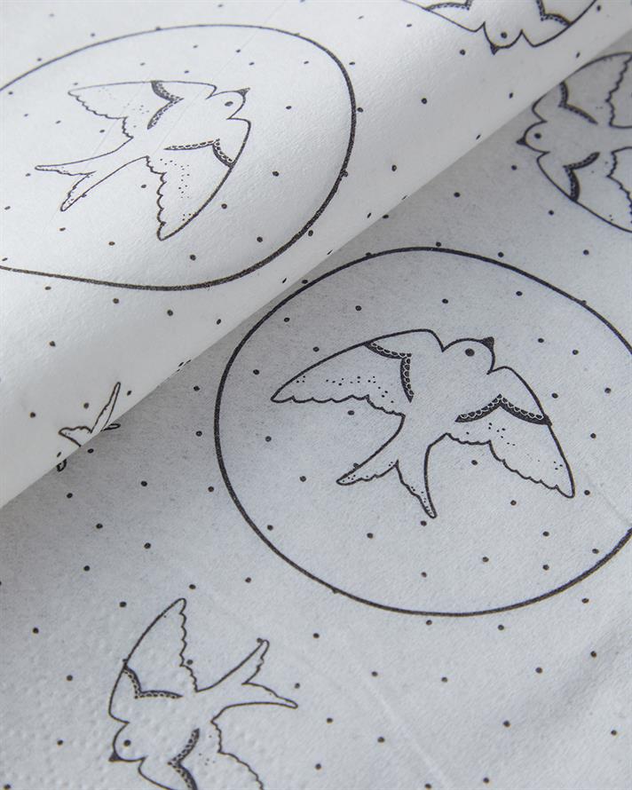 Skylith Hârtie Cu 20 Piese Șervețele De Hârtie 33x33 cm Negru - Alb