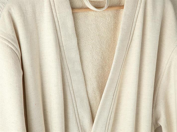 Halat de baie, Natural, bumbac, L-XL, bej