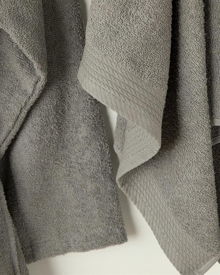 Halat de baie, Plain, bumbac, S-M, gri închis