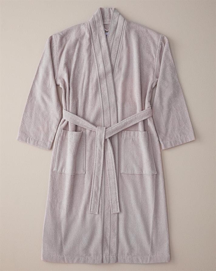 Halat de baie, Soft, bumbac, S-M, închis bej