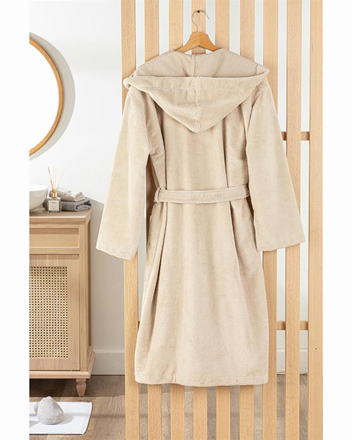 Halat de baie, Softy, bumbac-poliester, S-M, bej