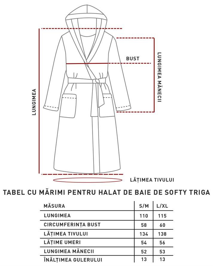 Halat de baie, Softy, bumbac-poliester, S-M, bleumarin