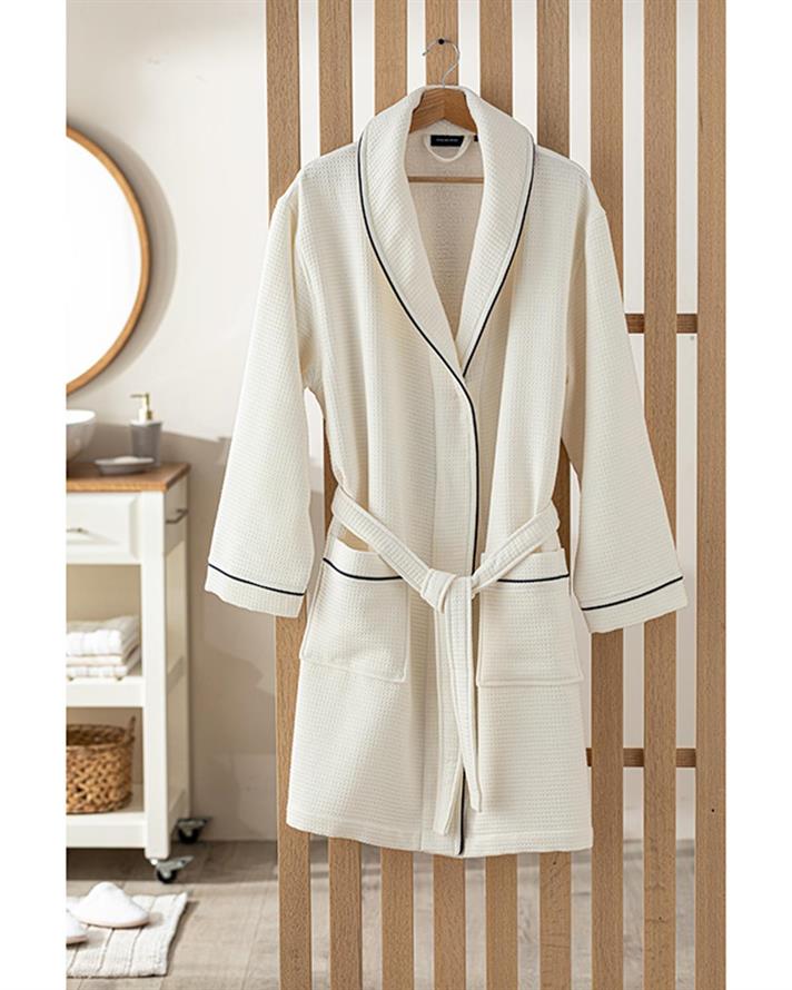 Halat de baie, Thin, bumbac-poliester, L-XL, alb