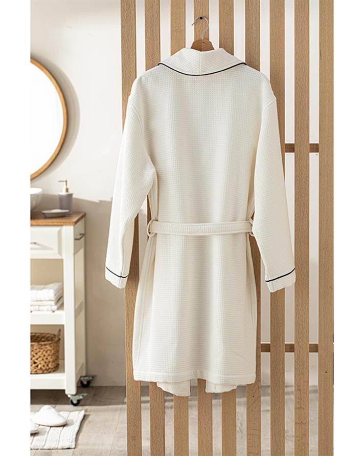 Halat de baie, Thin, bumbac-poliester, L-XL, alb