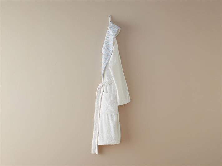 Halat de baie, Wolin, bumbac-poliester, L-XL, alb