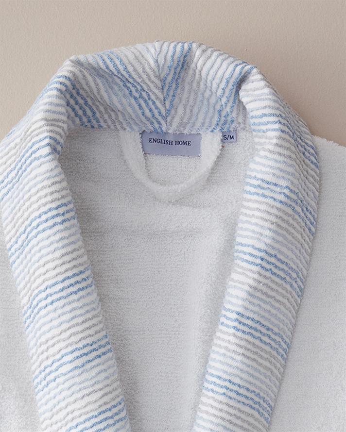 Halat de baie, Wolin, bumbac-poliester, S-M, alb