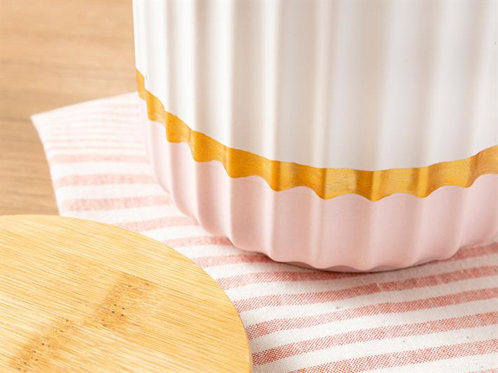 Hale Dolomite Capped Cruet 12,5x12,5x10,6 cm Pink - White
