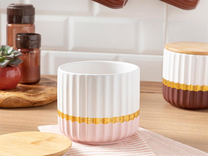 Hale Dolomite Capped Cruet 12,5x12,5x10,6 cm Pink - White