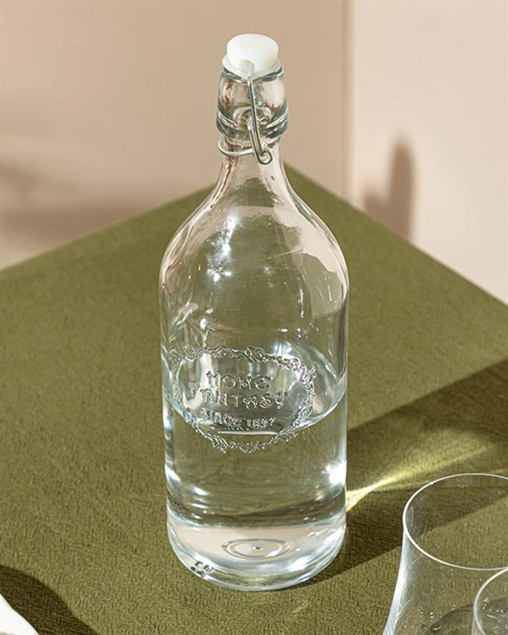 Halle Glass Storing Bottle 1000 ml Transparent