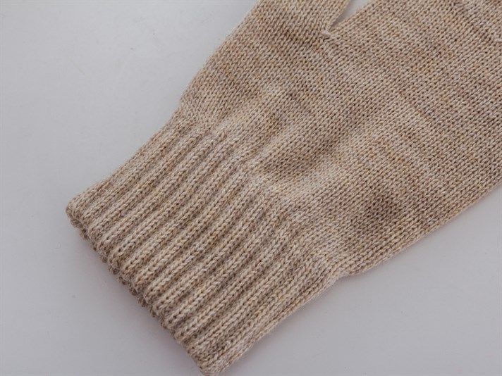 Hanne Knitwear Cable Knitted Feathered Gloves Standart Stone Color