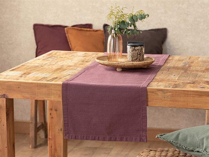 Traversă de masă, Harvey, Bumbac, 40x140 Cm, mov
