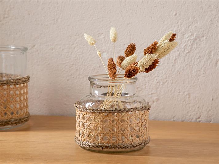 Hazeran Vase 13x13x12 cm Brown