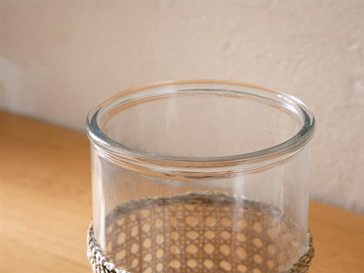 Vază, Hazeran, sticlă, 17x17x22 cm, maro