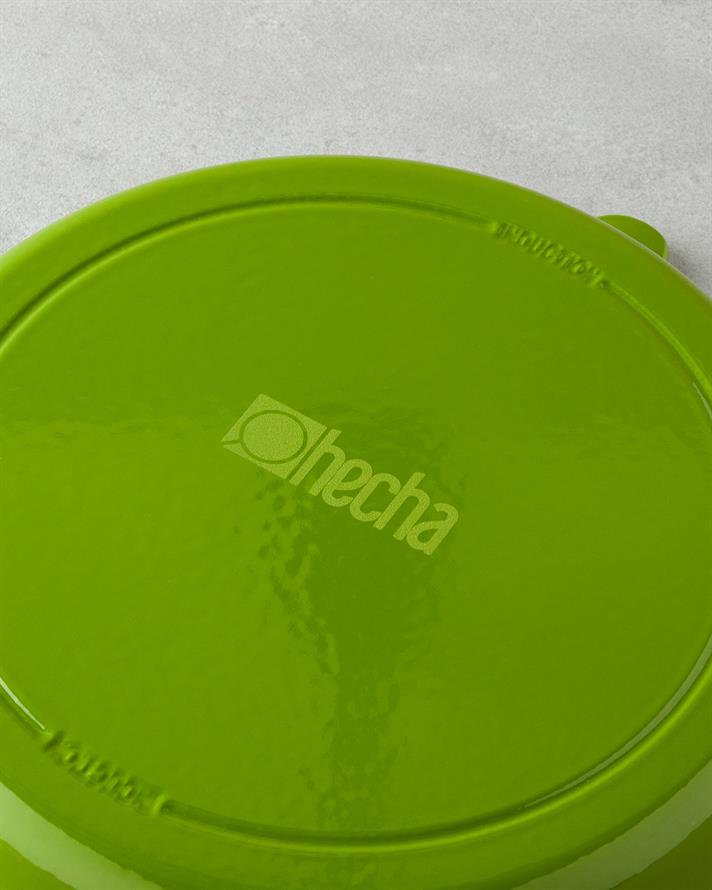 Hecha Fier Turnat Rotund Tigaie 27 cm Verde