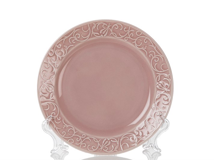 Helena Porcelain Single Cake Plate 20 cm Pink