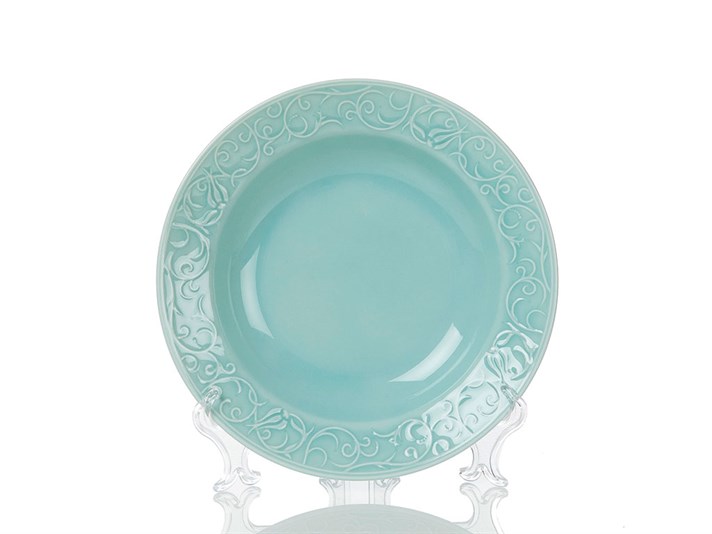 Helena Porcelain Single Dinner Plate 22 cm Blue