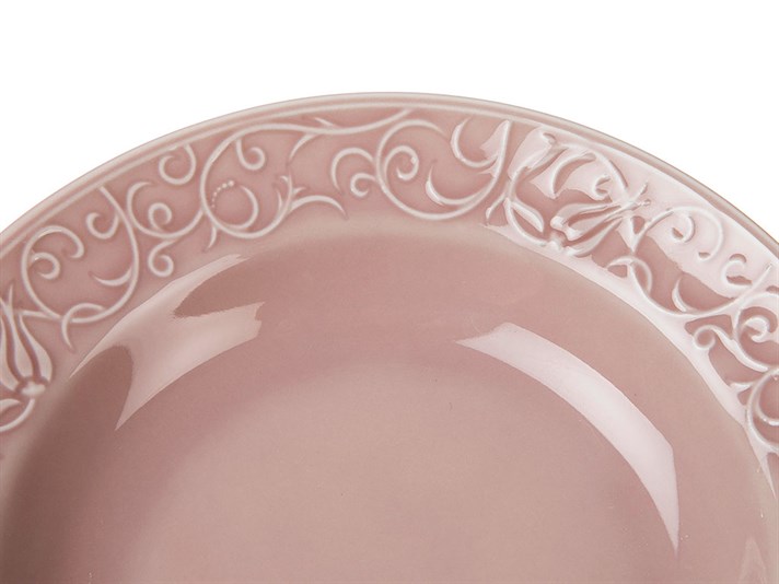 Helena Porcelain Single Dinner Plate 22 cm Pink