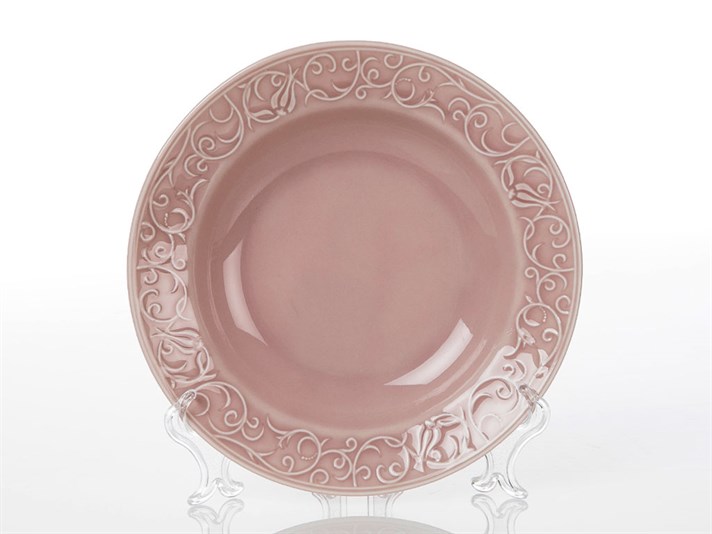 Helena Porcelain Single Dinner Plate 22 cm Pink