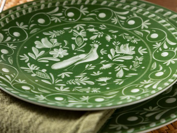 Hermosa Porcelain Cake Plate 20 cm Green