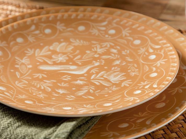 Hermosa Porcelain Cake Plate 20 cm Mustard