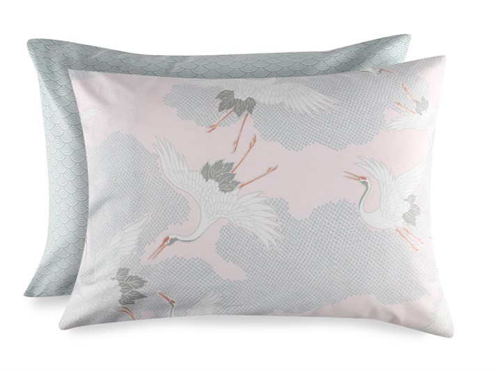 Heron zboară Cottony Set 2  FAȚĂ DE PERNĂ 50x70 cm Pink
