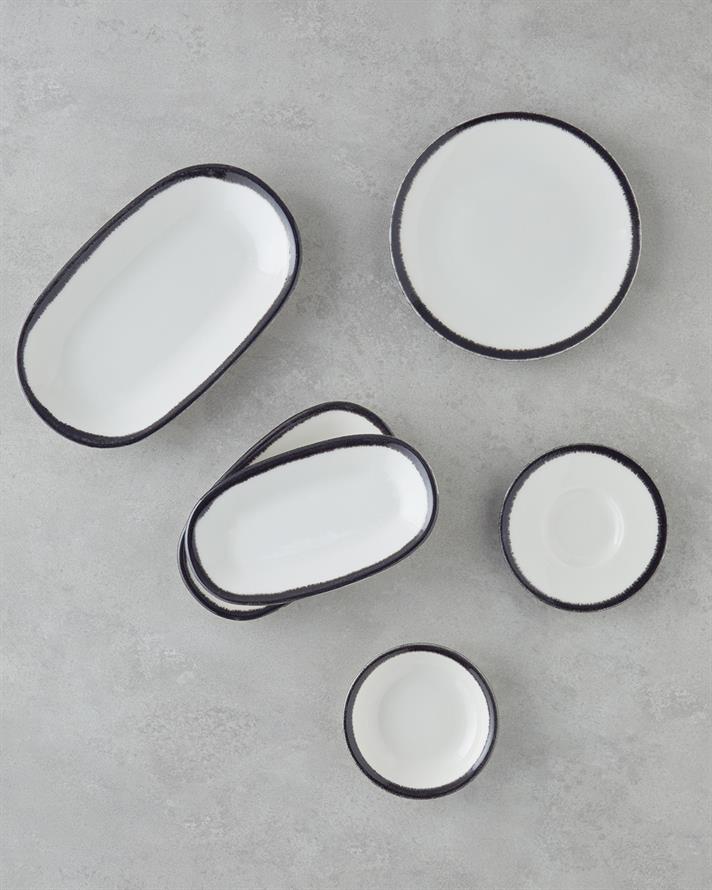 Horizon Porțelan Set Micul Dejun 16 piese, 4 persoane Negru