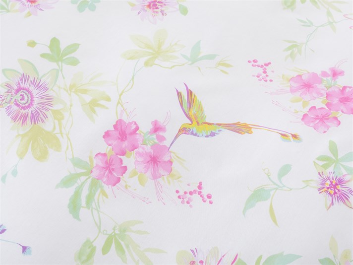 Humming păsări Single Lenjerie De Pat 160x220 cm Fucsia