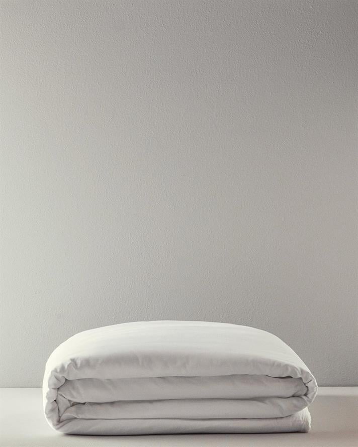 Husa de pilota King Size, Micell, bumbac satinat, 240x220 cm, alb