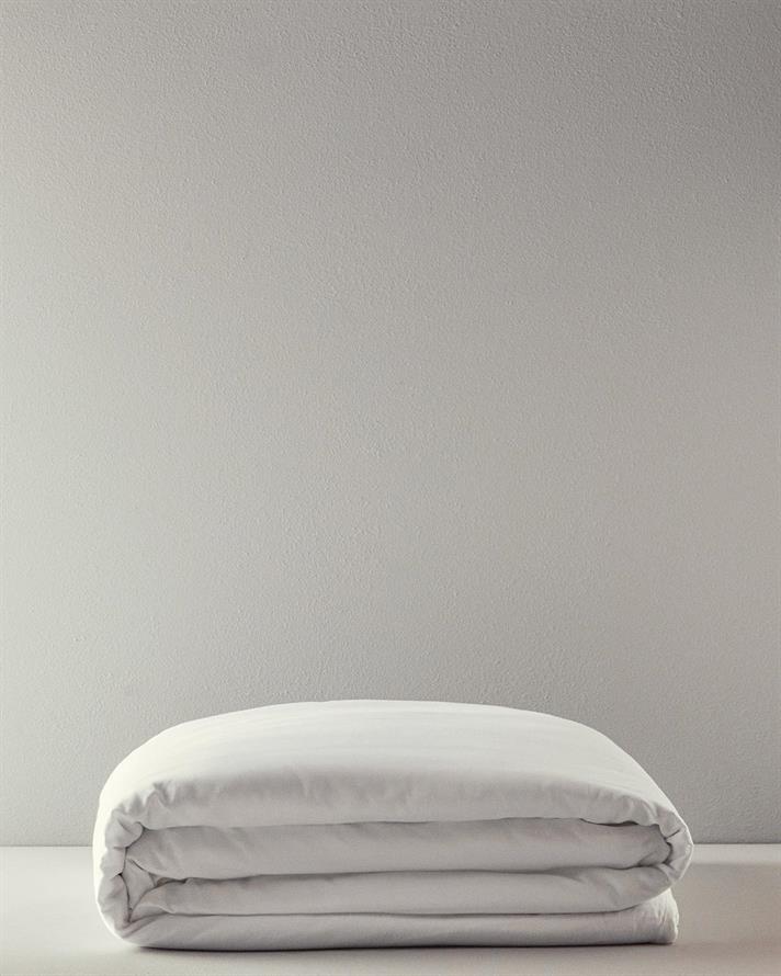Husa de pilota pentru doua persoane, Micell, bumbac satinat, 200x220 cm, alb