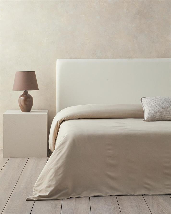 Husa de pilota pentru doua persoane, Novella, bumbac-viscoza, 200x220 cm, bej