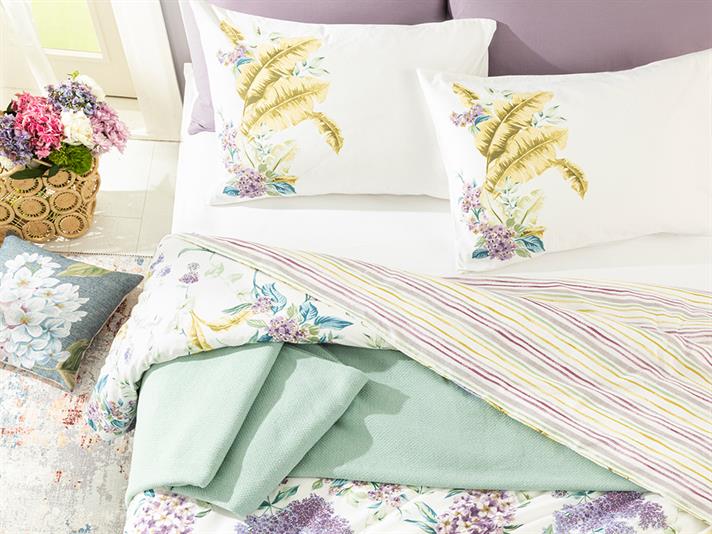 Hyacinth Cu Bumbac Double Set Lenjerie De Pat 200x220 cm Liliachiu