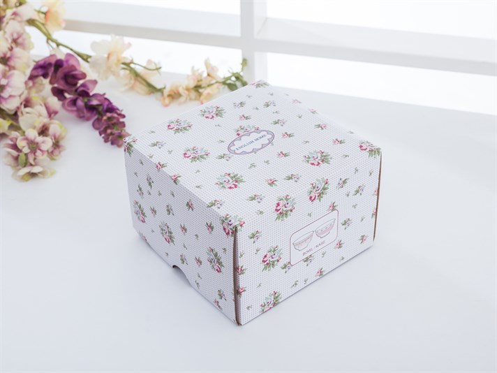 Winter Rose Bone China 2 pcs Bowl Pink