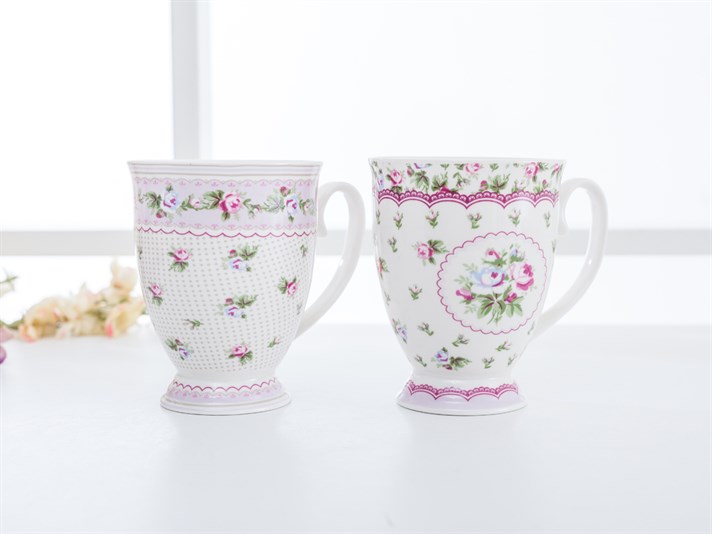 Winter Rose Bone China 2 pcs Cup 250 ml Pink