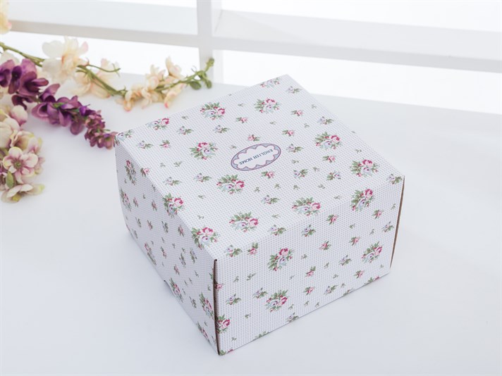 Winter Rose Bone China 3 pcs Storage Box Pink