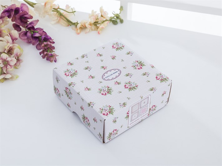 Winter Rose Bone China 4 Pcs Appetizers 12 cm Pink