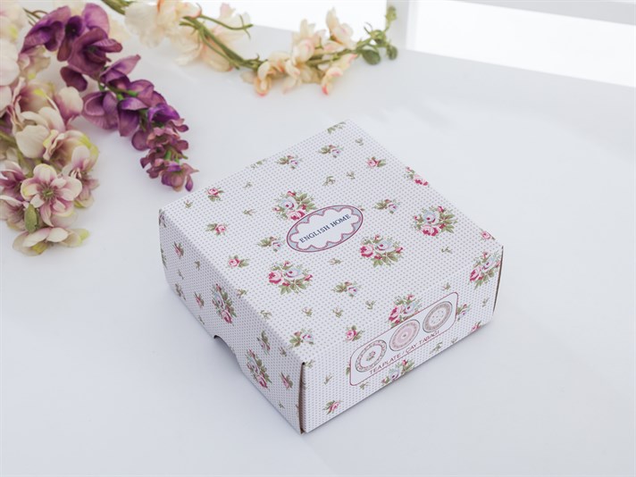 Winter Rose Bone China 6 pcs Tea Plate 11 cm Pink
