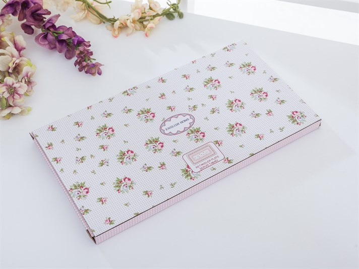 Winter Rose Bone China Rectangular Service Plate 30 cm Pink