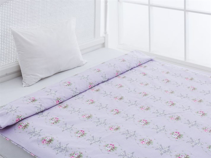 Iarna a crescut Cu Bumbac Single Lenjerie De Pat 160x220 cm Lila Deschis