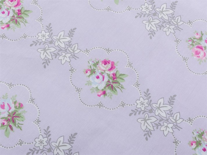 Iarna a crescut Cu Bumbac Single Lenjerie De Pat 160x220 cm Lila Deschis