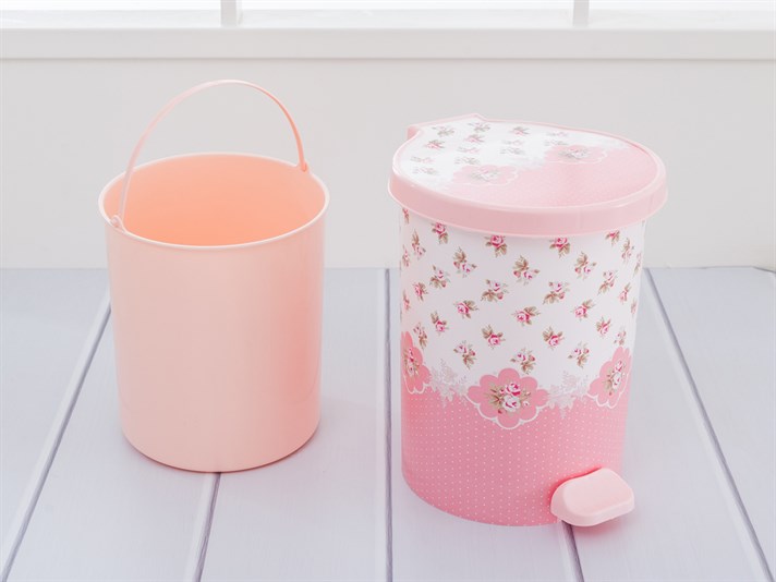 Iarna a crescut Plastic  Cu capac din plastic  COȘ DE GUNOI PENTRU Pink